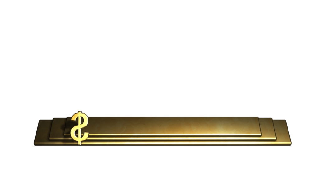 Business Themed Still Video Lower Third With Gold Bars And Dollar Symbol Free Video Footage